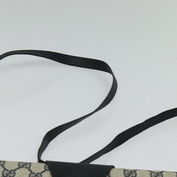 GUCCI GG Supreme Shoulder Bag Pvc Navy Gold - Picture 8 of 16